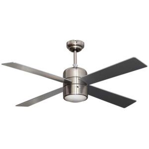 BORMANN Elite BFN6110 Ανεμιστήρας Οροφής 70W, Διαμέτρου 120cm, Ασημί με Τηλχειριστήριο & Φως