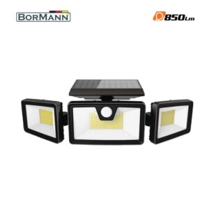 BORMANN BLF4020 Ηλιακός Προβολέας Led Ασφαλείας 8.5W,Ανιχνευτή Κινησης,Φωτο/κο Πάνελ,6500K,850Lum