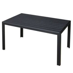 BORMANN BSP1156 Τραπέζι Εξ. Χώρου 150x90x72cm, Από Τεχνητό Ξύλο & Αλουμίνιο, Γκρι Σκελετός