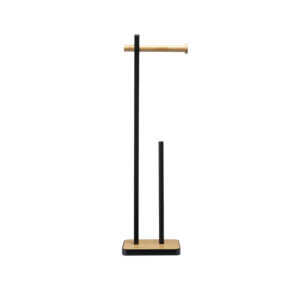 BORMANN BTW9048 Χαρτοθήκη Δαπέδου Μπαμπού Μαύρη 18x67cm
