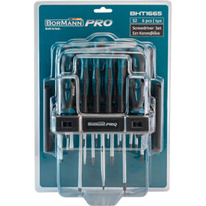 BORMANN Pro BHT1665 Σετ 20τεμ Κατσαβίδια (7xSL, 5xPH, 4xTorx & 4xPrecision),S2
